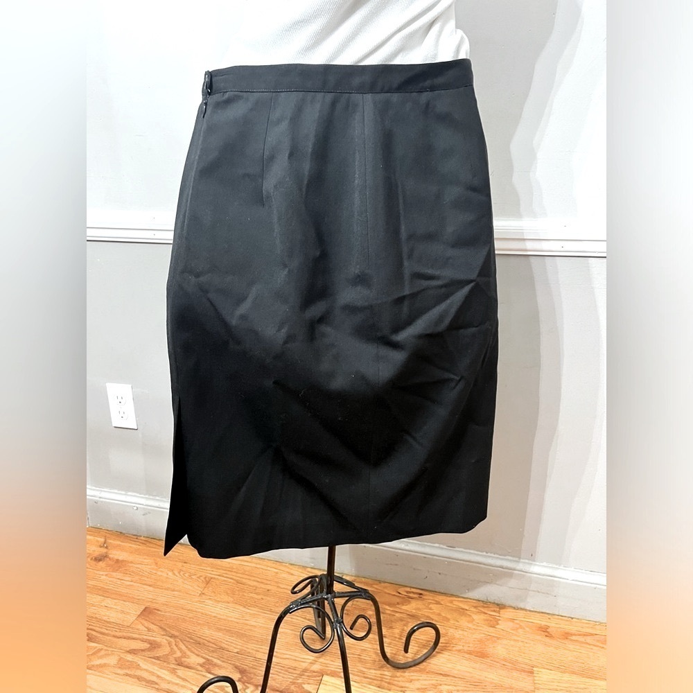 Vintage Skirt 100% Wool 90s Y2K‎ Black 12 JH Collectibles Career Office NOS NWT
